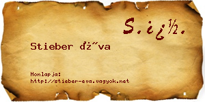 Stieber Éva névjegykártya