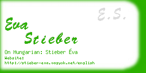 eva stieber business card